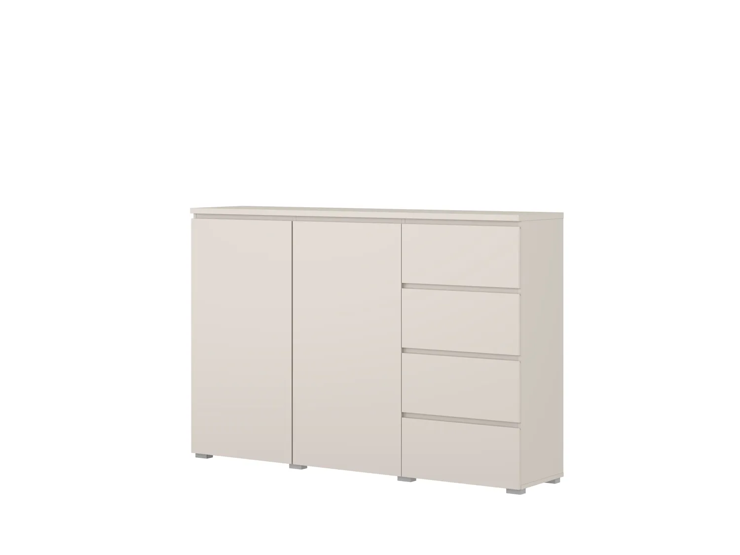 Komoda 2-drzwiowa z 4 szufladami MODO 150 cm kaszmir