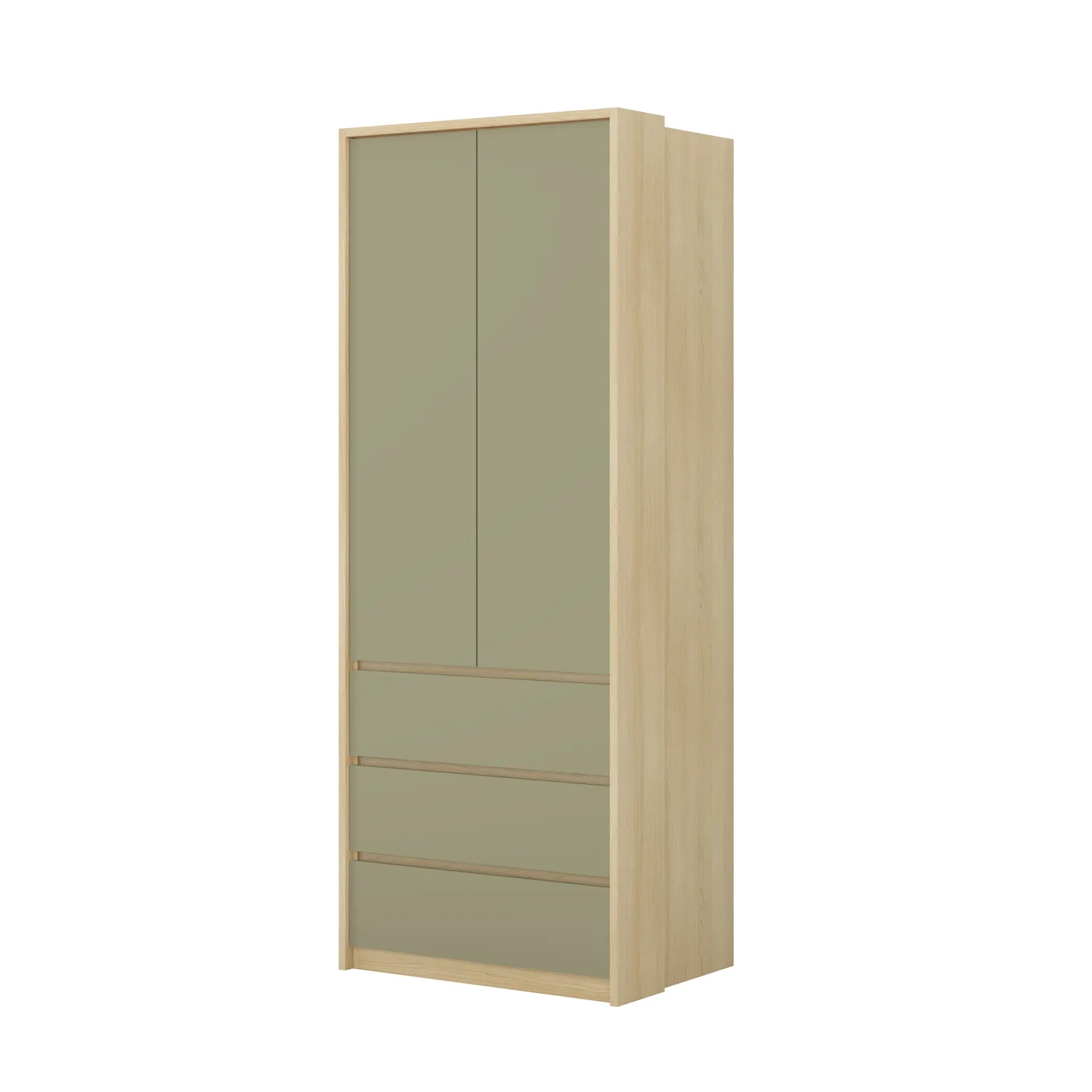 Szafa 2-drzwiowa z 3 szufladami 80 cm TERRA 68 dąb Lindberg eukaliptus Szafa 2-drzwiowa z 3 szufladami 80 cm TERRA 68 dąb Lindberg eukaliptus