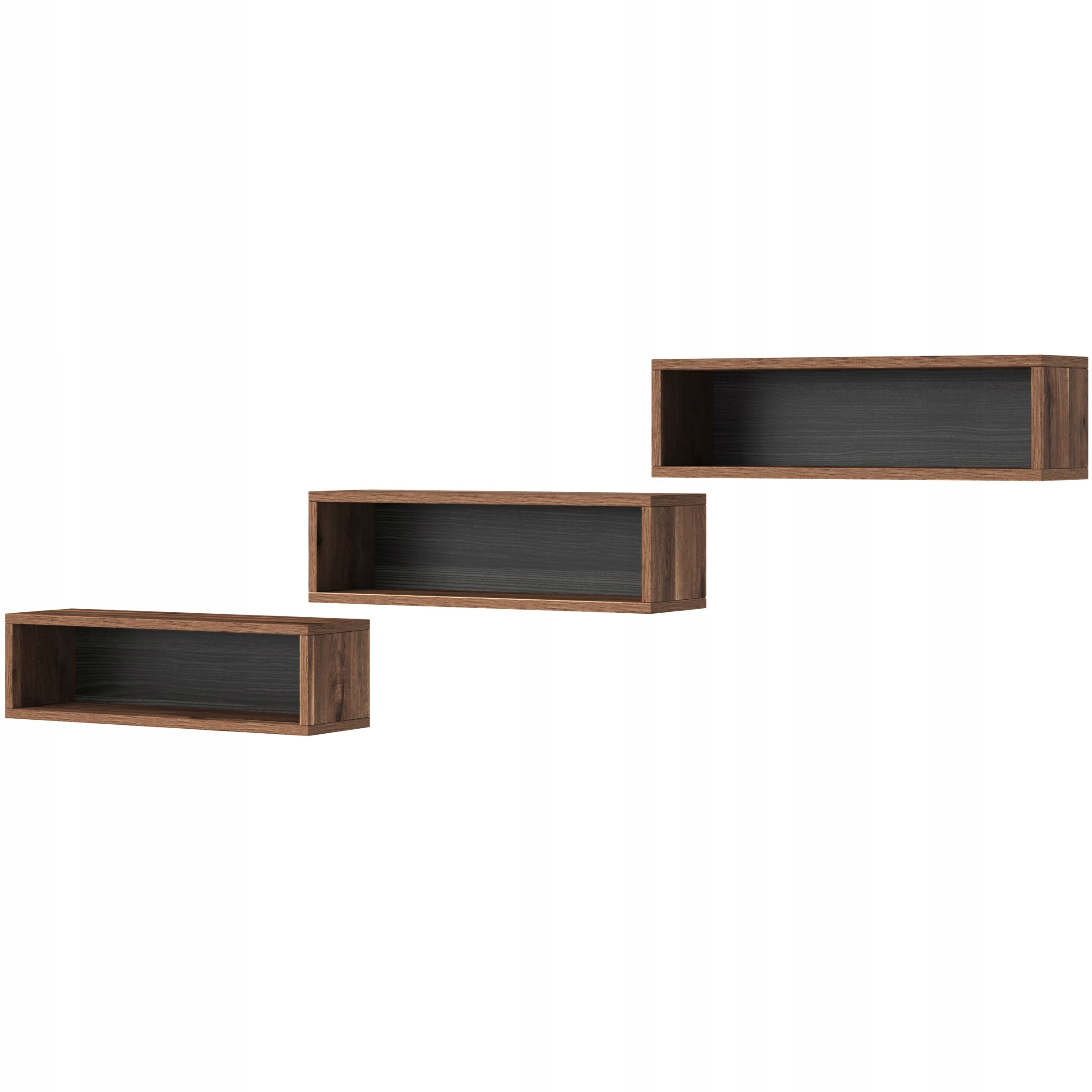 Półki wiszące 3 szt MUNDO 02 dąb royalis 60x17cm dąb royalis  dąb touchwood