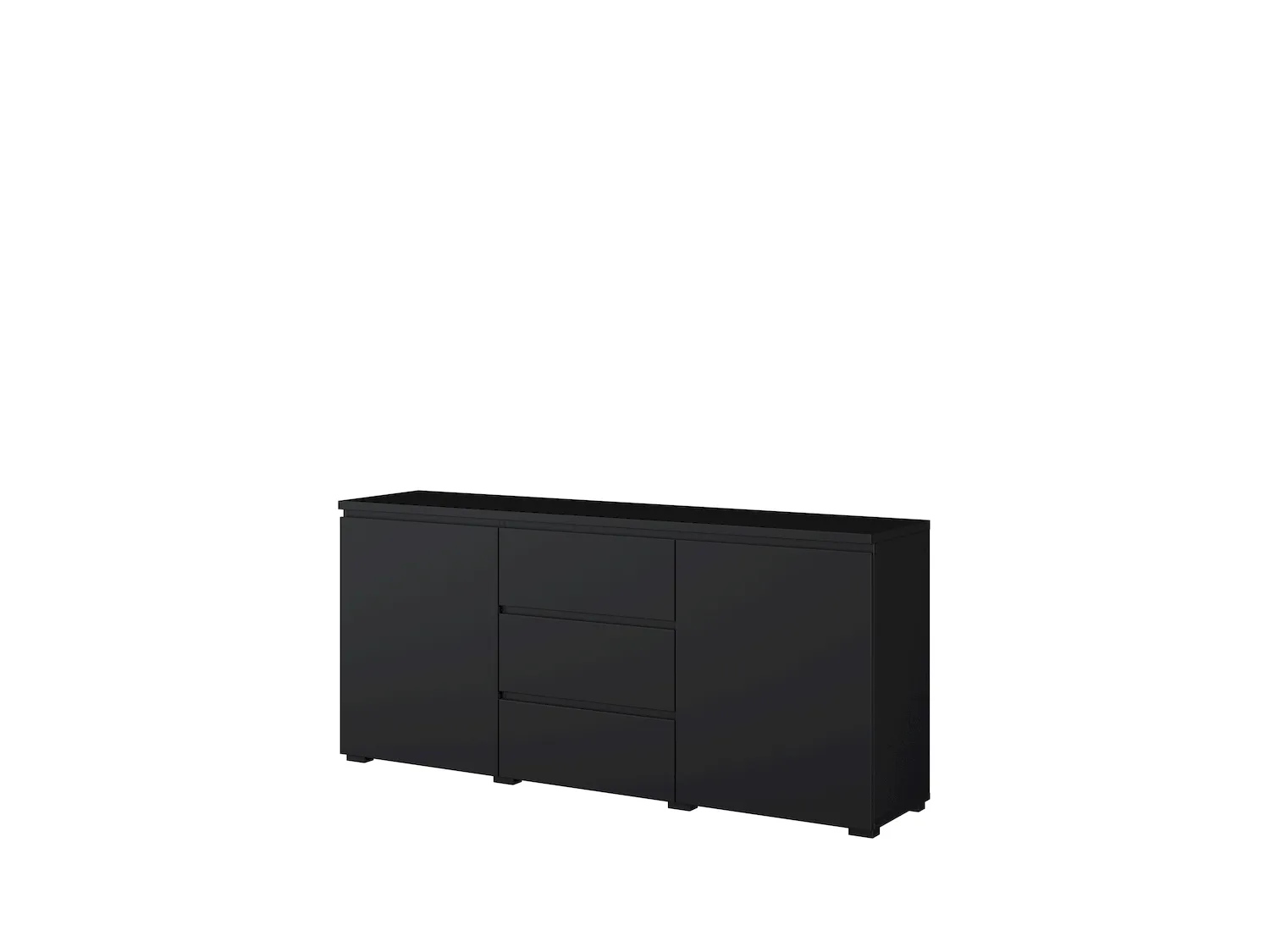 Komoda 2-drzwiowa z 3 szufladami MODO 150 cm czarny Onyx
