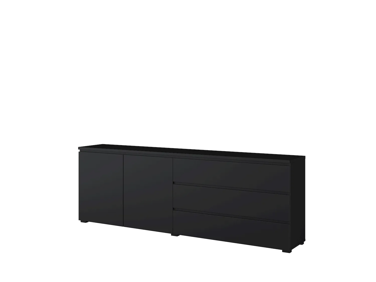 Komoda 2-drzwiowa z 3 szufladami MODO 200 cm czarny Onyx