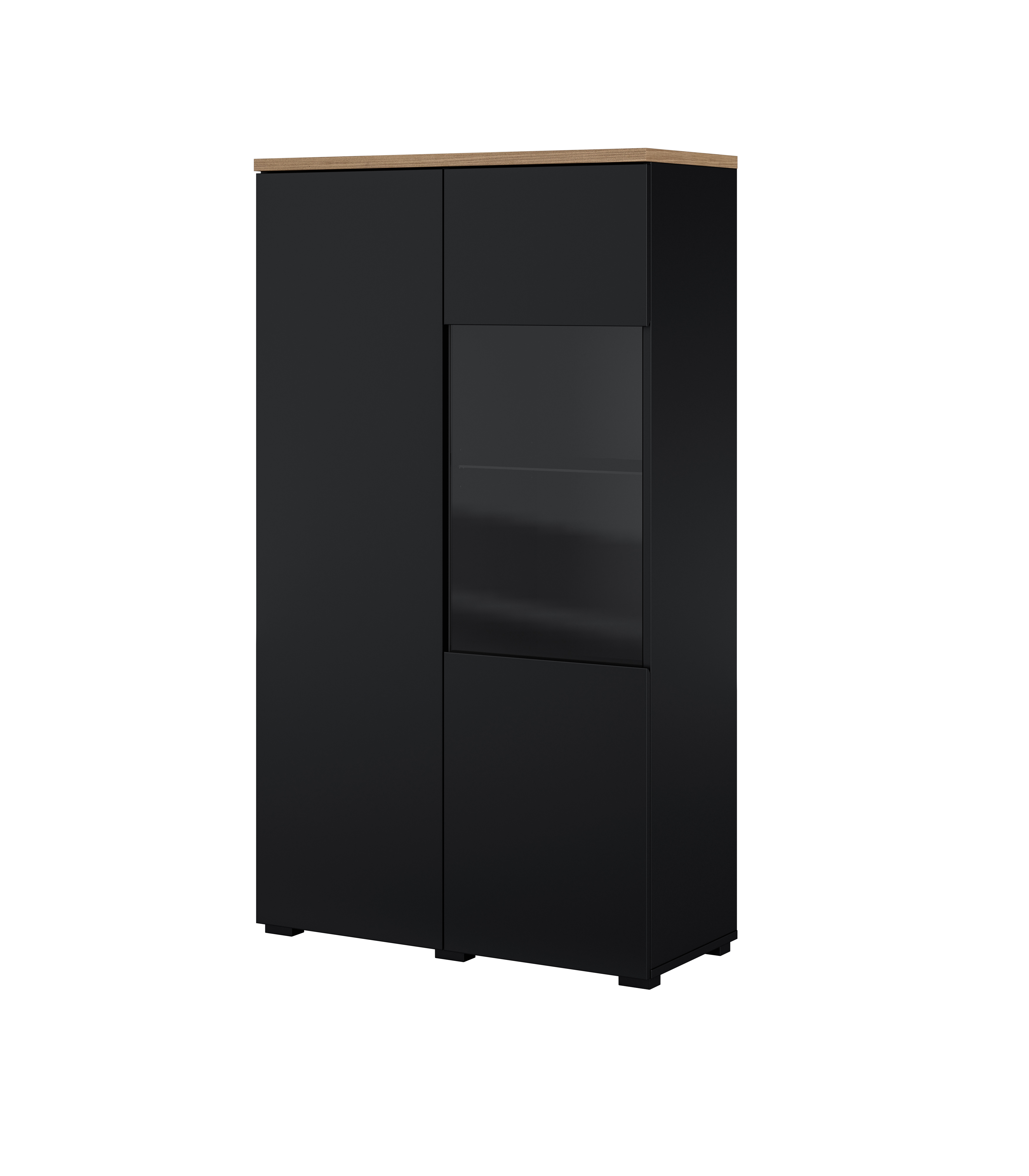 Witryna 2-drzwiowa 80 cm MODO 44 czarny onyx dąb mauvella Witryna 2-drzwiowa 80 cm MODO 44 czarny onyx dąb mauvella