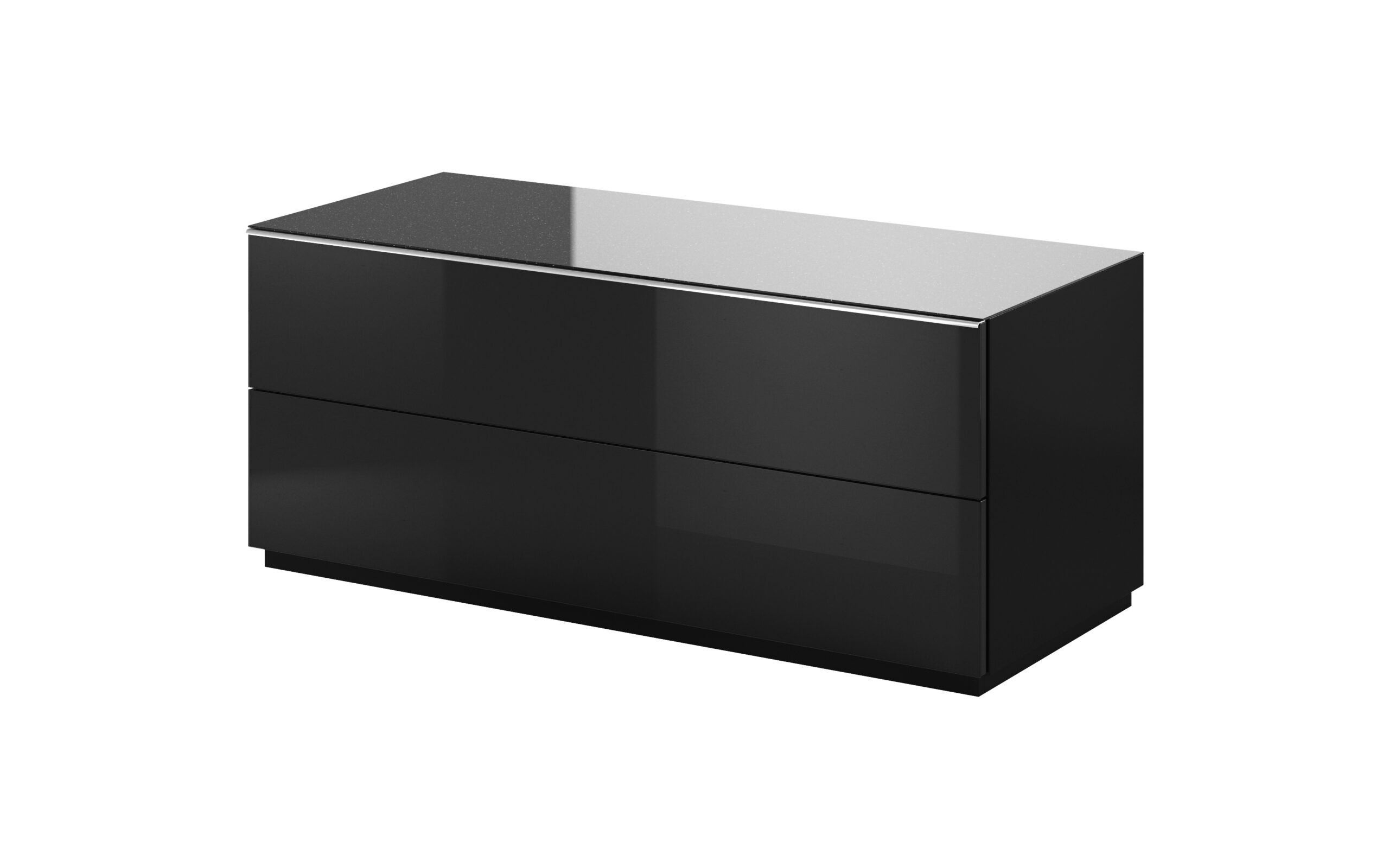 Komoda RTV z 2 szufladami HELIO 41 czarna 120x50x48cm