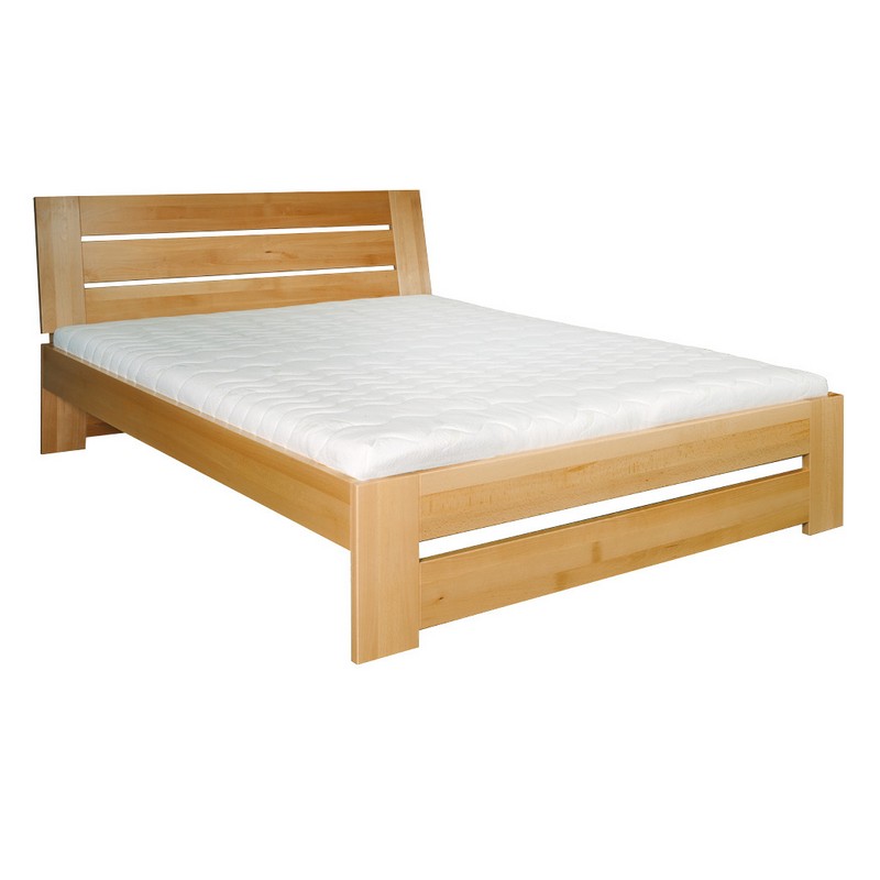 Łóżko bukowe LK192 Orzech 200x200 DREWMAX Łóżko bukowe LK192 Orzech 200x200 DREWMAX