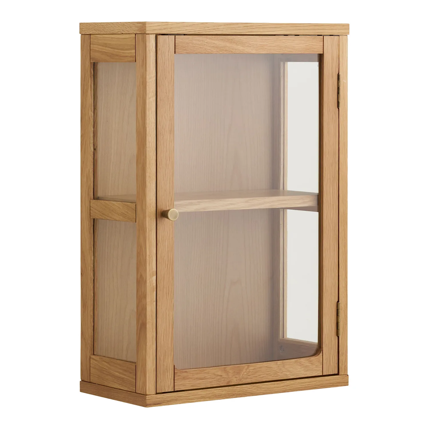 Szafka wisząca 1-drzwiowa ZAMORA z przeszkleniem 40x60 naturalny