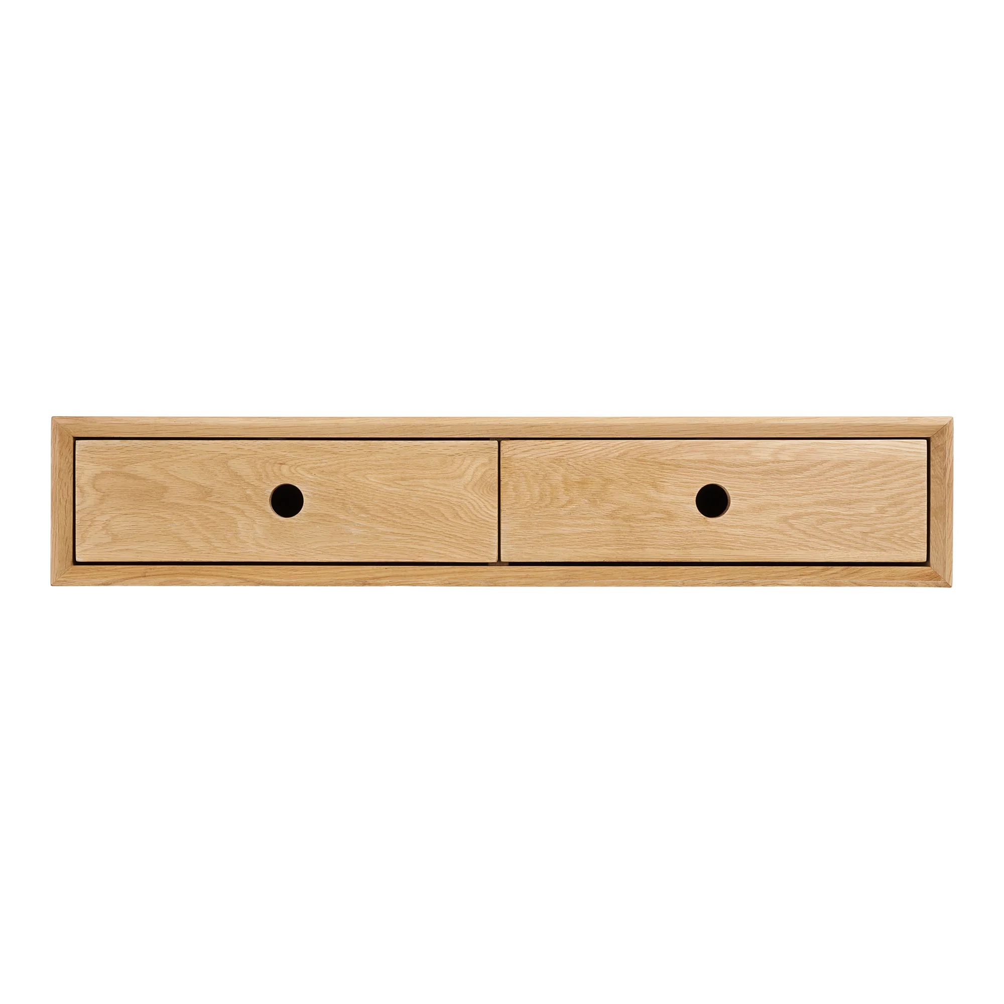 Półka wisząca LUZERN z 2 szufladami 80 cm dąb naturalny Półka wisząca LUZERN z 2 szufladami 80 cm dąb naturalny