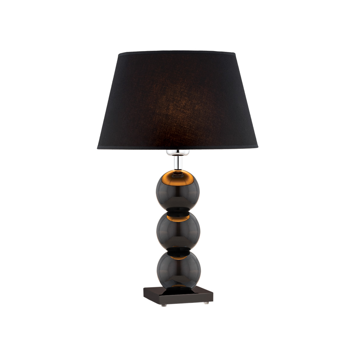 Lampa stołowa FUDŻI czarna srebrna 55x30cm Lampa stołowa FUDŻI czarna srebrna 55x30cm