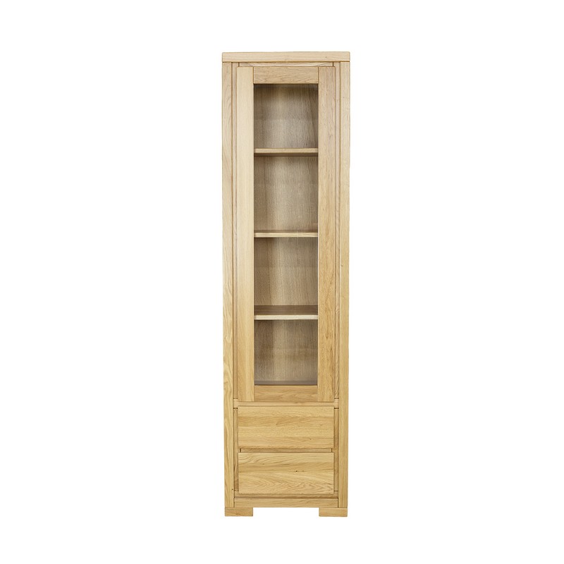 Witryna dębowa KW351 PRAWA Dark DREWMAX