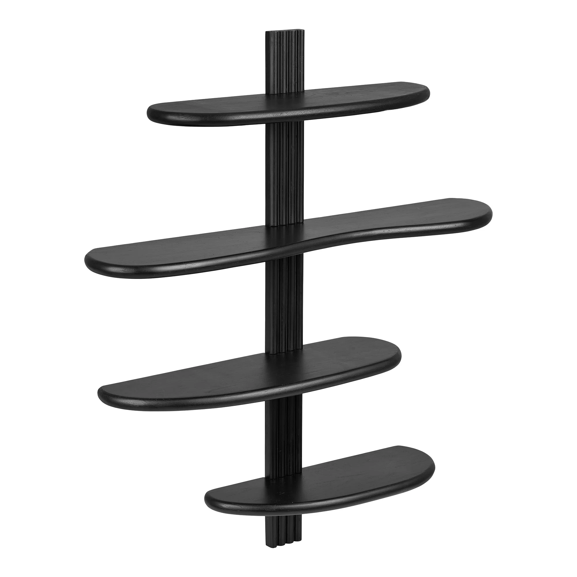 Półka ścienna ALIANO 80 cm drewno czarna Półka ścienna ALIANO 80 cm drewno czarna
