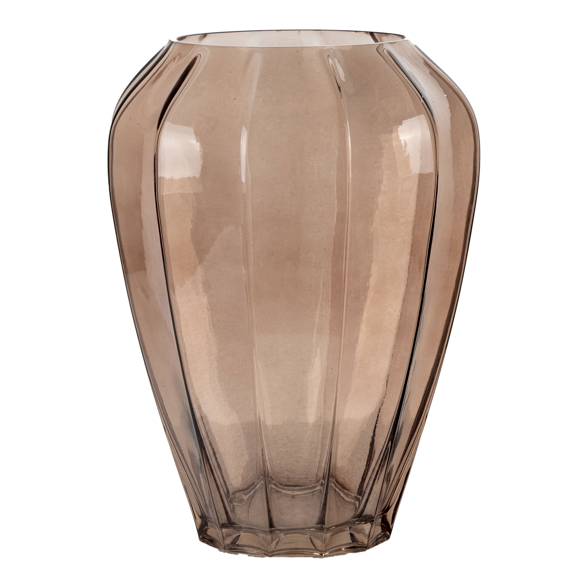 Wazon ze szkła VASE brązowy fi22x29 cm