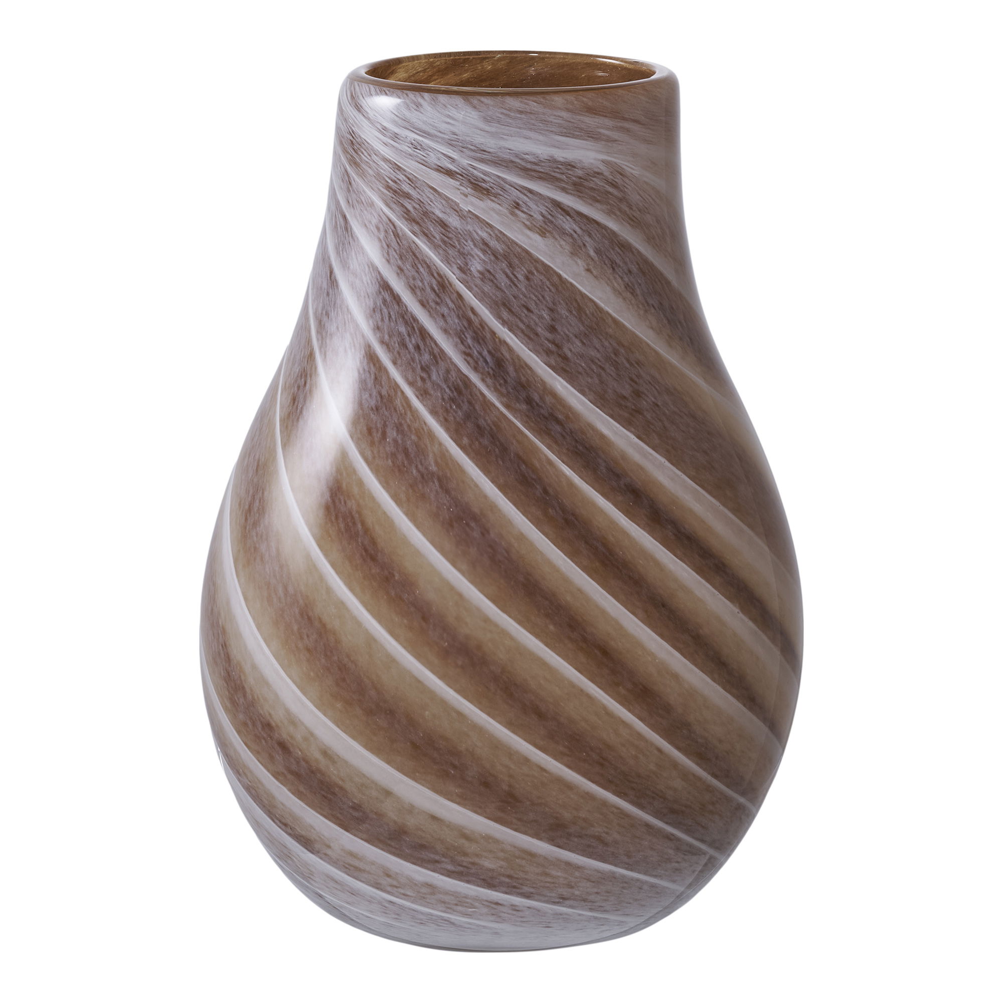 Wazon ze szkła VASE fi16x23 cm brązowy