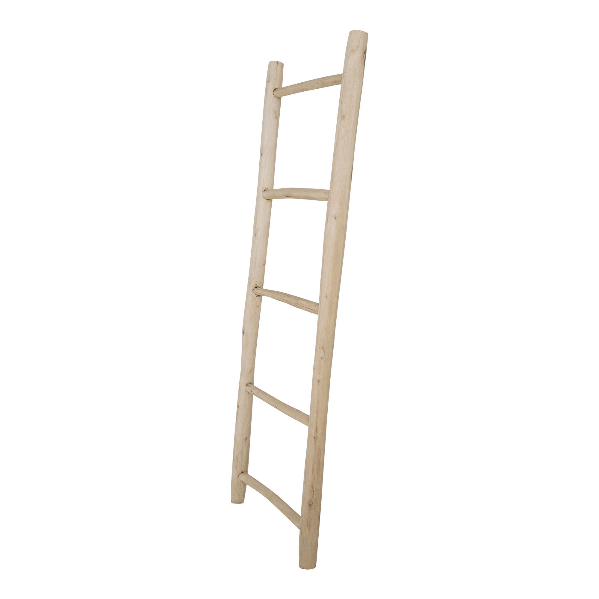 Drabinka dekoracyjna DECORATIVE drewno tekowe 50x150 cm naturalny Drabinka dekoracyjna DECORATIVE drewno tekowe 50x150 cm naturalny