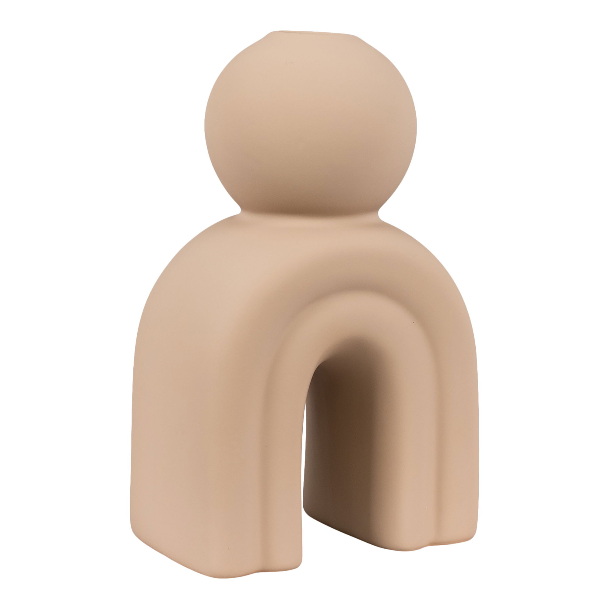 Świecznik ceramiczny CANDLE 105x65x17 ciemny beż
