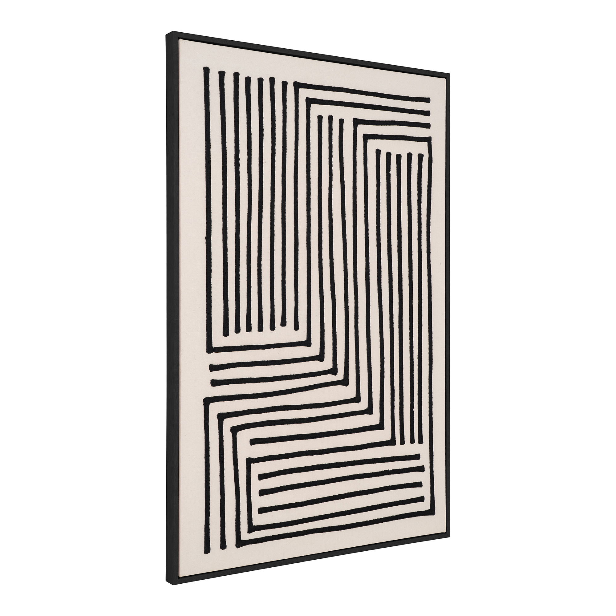 Obraz na płótnie LAPARI 3 SZ60x90 cm beżowy-czarny