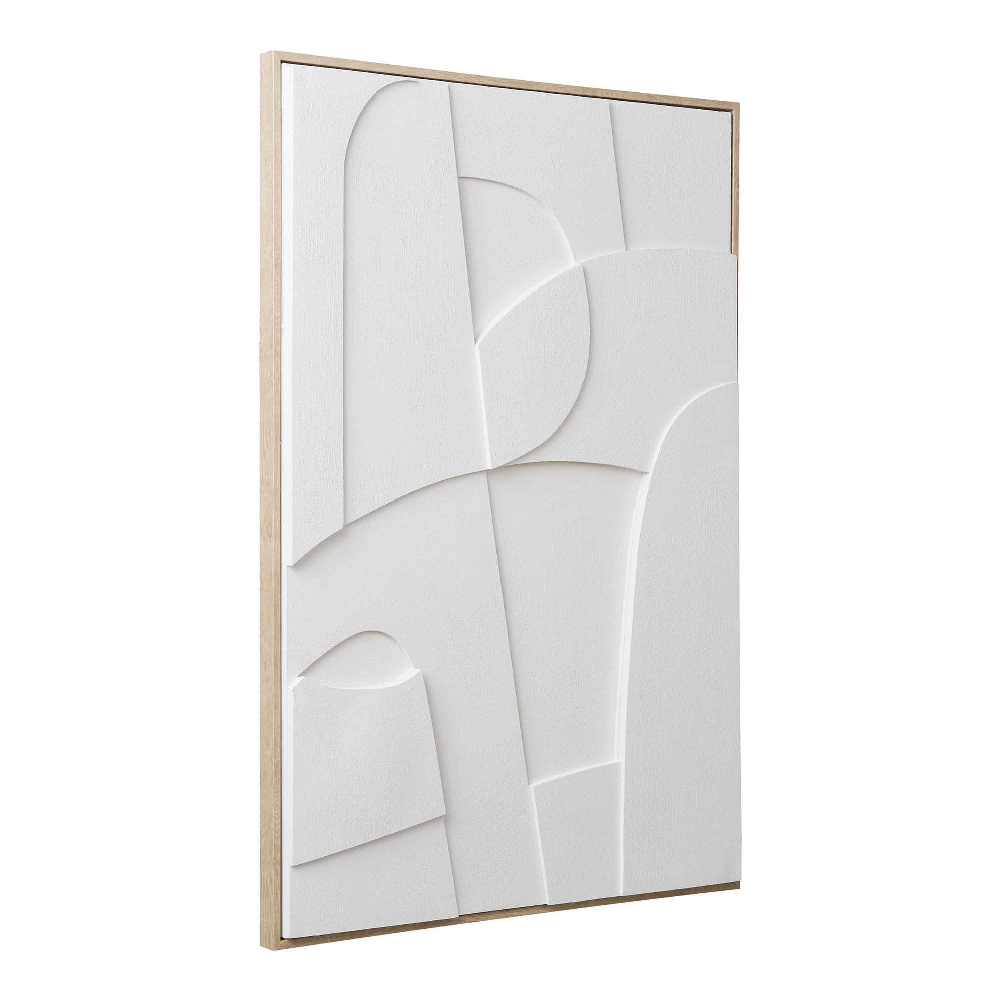 Dekoracja ścienna z płaskorzeźbą MADELINE 1 szer. 60 wys. 90 cm biały