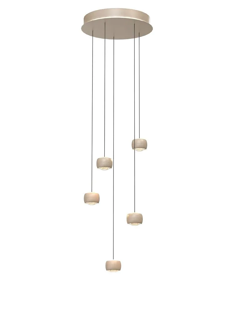 Lampa wisząca okrągła QUIBERON 5 LED kaszmirowa Lampa wisząca okrągła QUIBERON 5 LED kaszmirowa