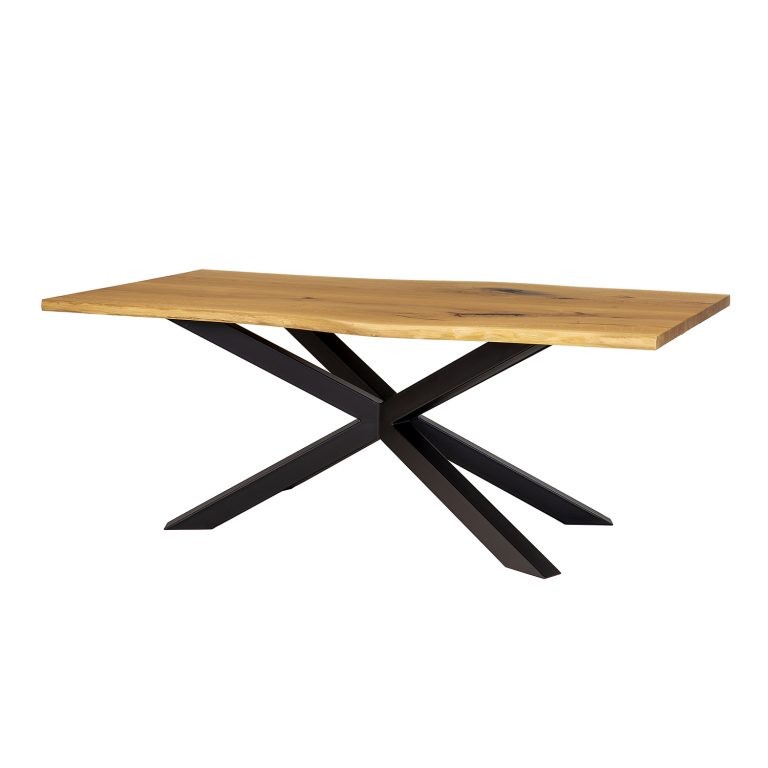 Stół metalowo - dębowy 100x220 ST388 Naturalny DREWMAX Stół metalowo - dębowy 100x220 ST388 Naturalny DREWMAX
