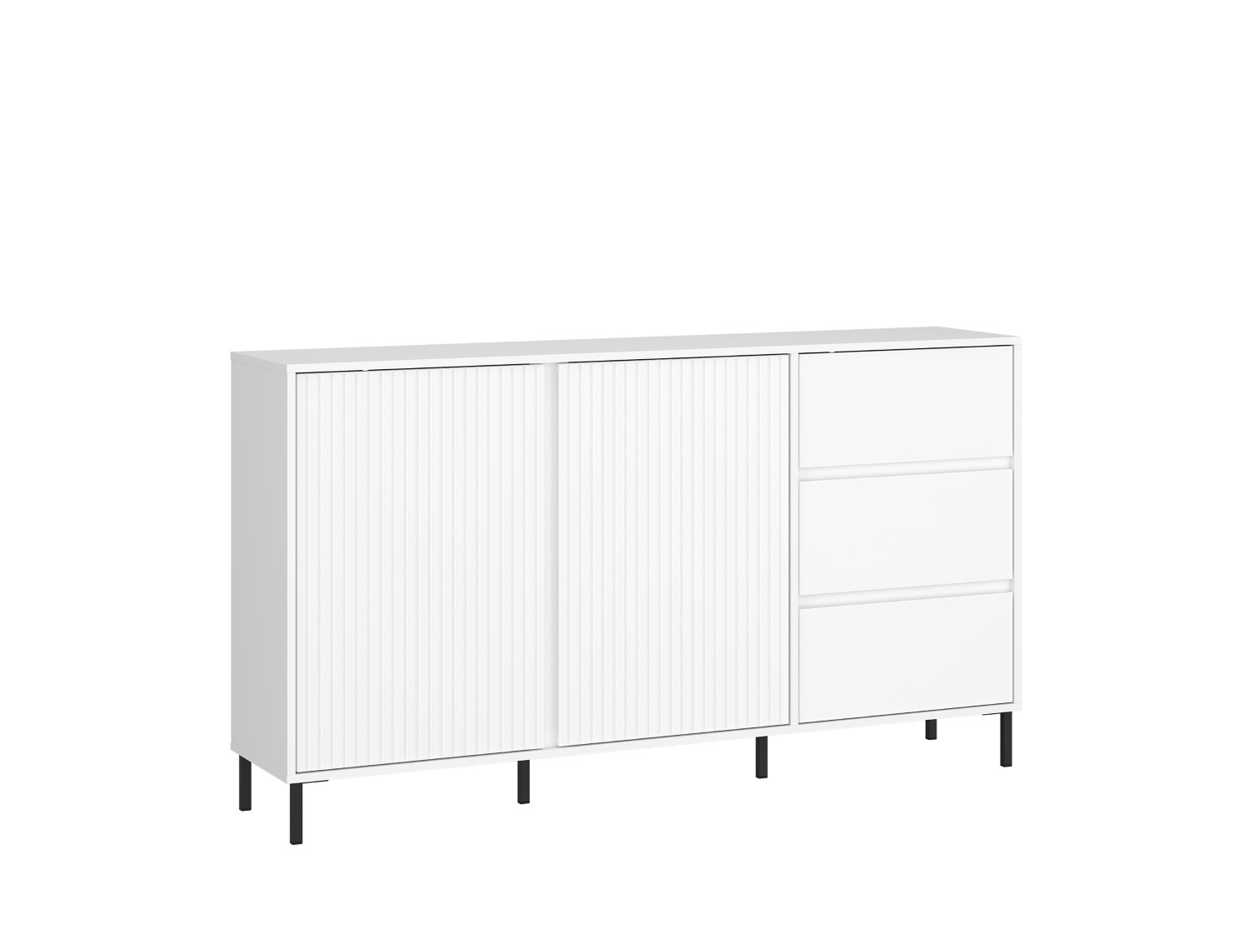 Komoda 2-drzwiowa z szufladami AVENALE 157 cm biała alpejska Komoda 2-drzwiowa z szufladami AVENALE 157 cm biała alpejska