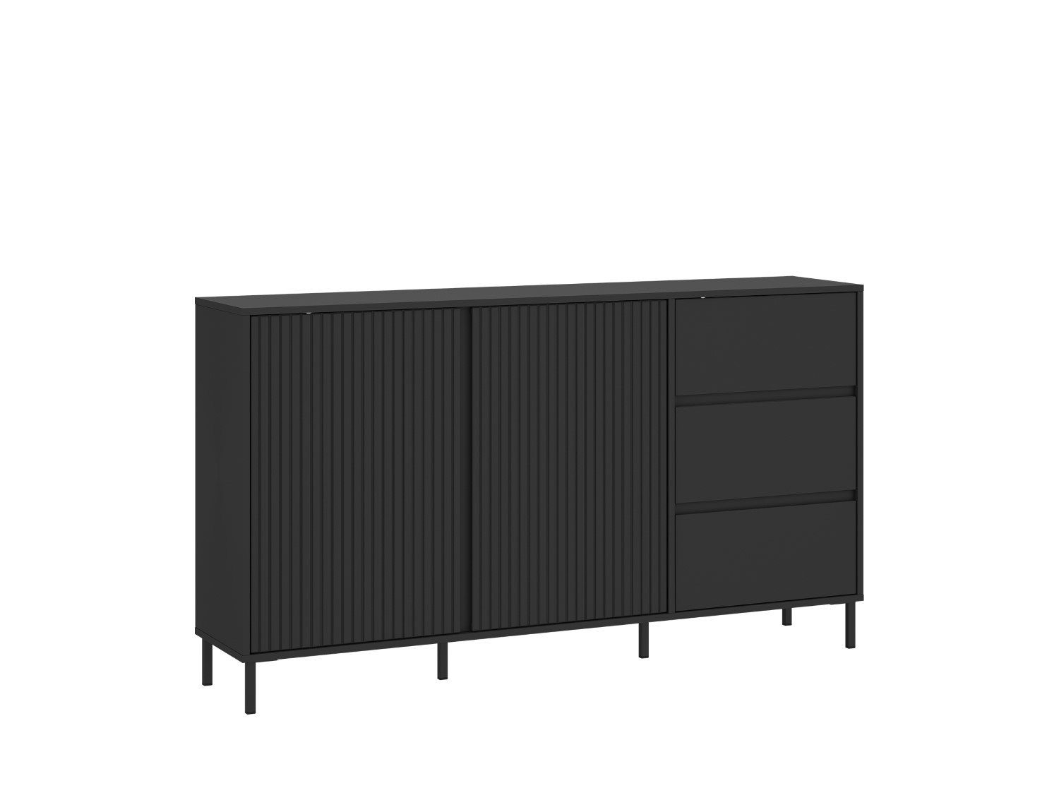 Komoda 2-drzwiowa z szufladami AVENALE 157 cm antracyt Komoda 2-drzwiowa z szufladami AVENALE 157 cm antracyt