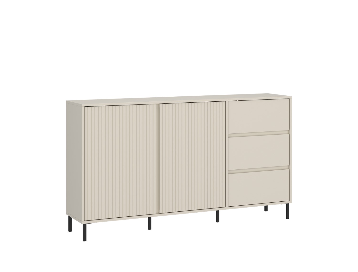 Komoda 2-drzwiowa z szufladami AVENALE 157 cm kaszmirowa