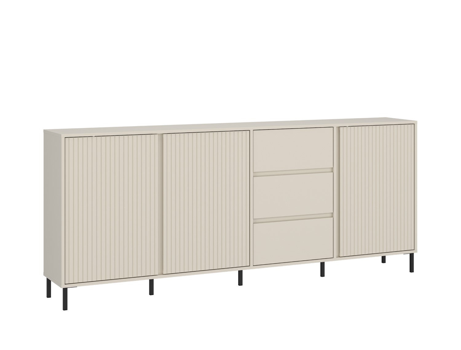 Komoda 3-drzwiowa z szufladami AVENALE 212 cm kaszmirowa