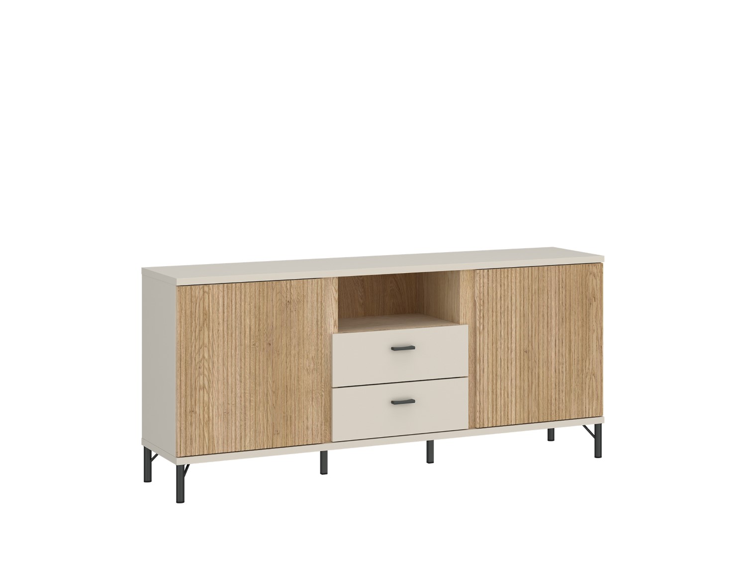 Komoda RTV 2-drzwiowa z szufladami MOSANO 150 cm kaszmir/dąb cremona Komoda RTV 2-drzwiowa z szufladami MOSANO 150 cm kaszmir/dąb cremona