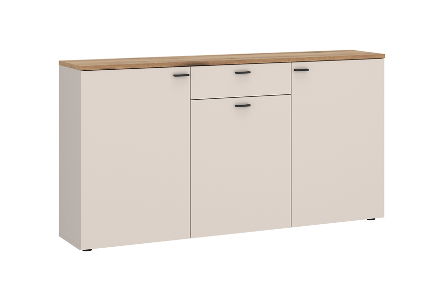 Komoda 3-drzwiowa z szufladą CUT OUT 160 cm CTUK03 kaszmir dąb coast evoke Komoda 3-drzwiowa z szufladą CUT OUT 160 cm CTUK03 kaszmir dąb coast evoke