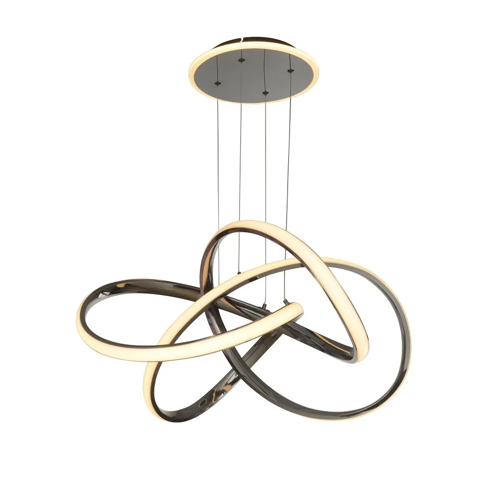 Lampa wisząca BANDOL LED czarny chrom