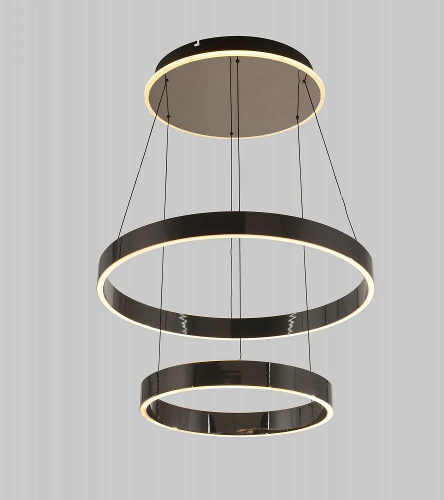 Lampa wisząca podwójna MARLING LED czarny chrom