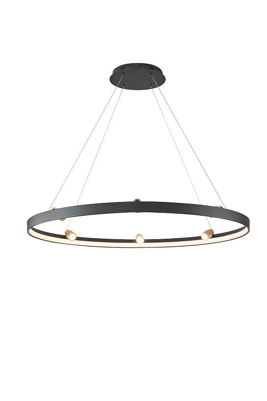 PIGNANO - Duża lampa wisząca okrągła ze ściemniaczem typu "klik" PIGNANO - Duża lampa wisząca okrągła ze ściemniaczem typu "klik"