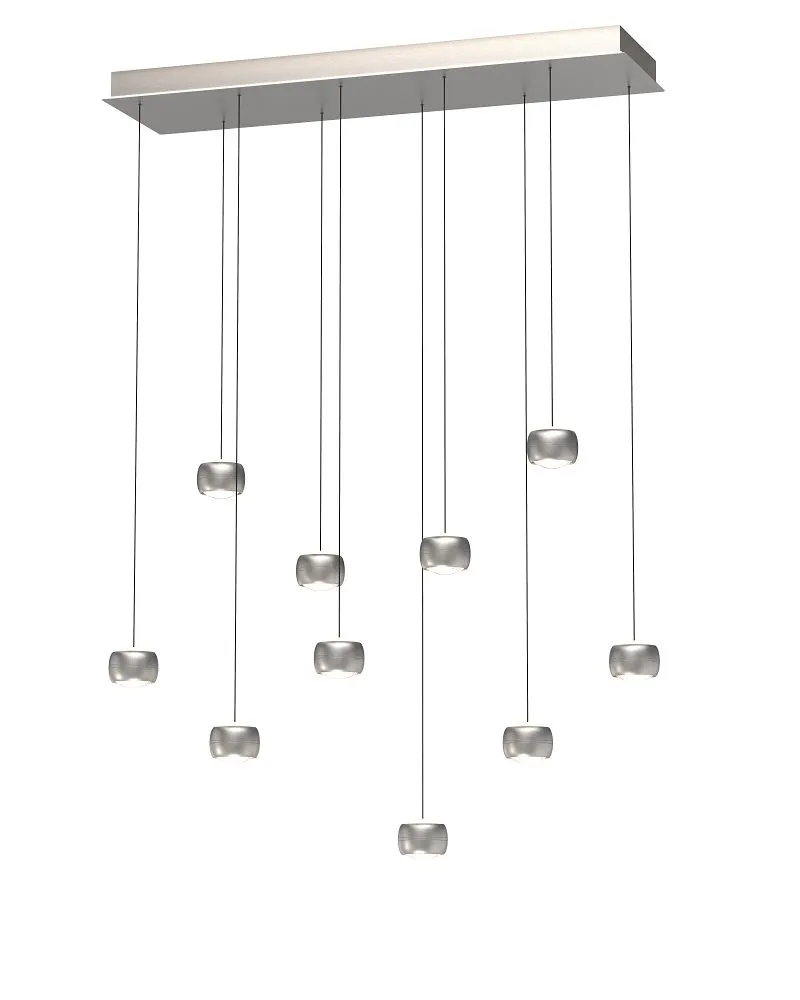 Lampa wisząca QUIBERON 10 LED nikiel szampański