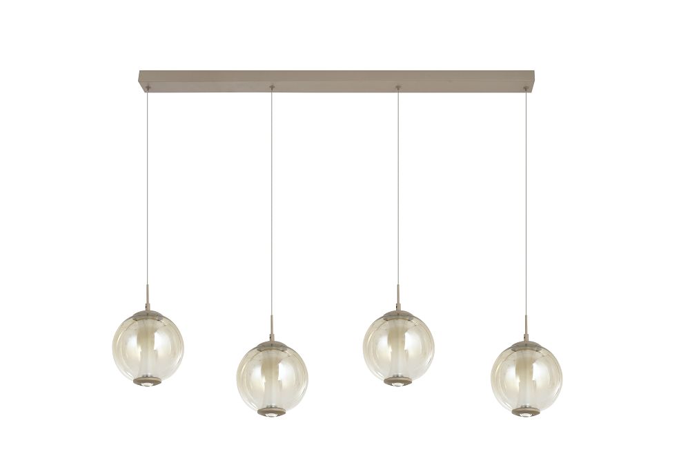 Lampa wisząca ORLEANS czwórka prosta LED kaszmirowa Lampa wisząca ORLEANS czwórka prosta LED kaszmirowa
