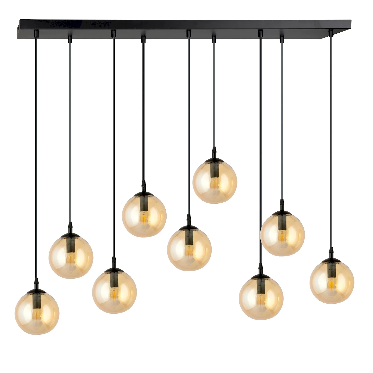 Lampa wisząca COSMO 9 czarny miodowy