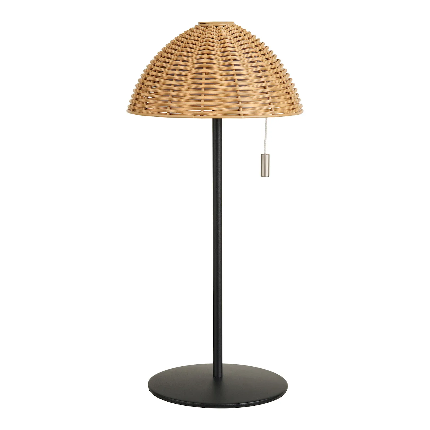 Lampa stołowa WIGAN LED ładowalna 15x32 cm kolor: naturalny czarny
