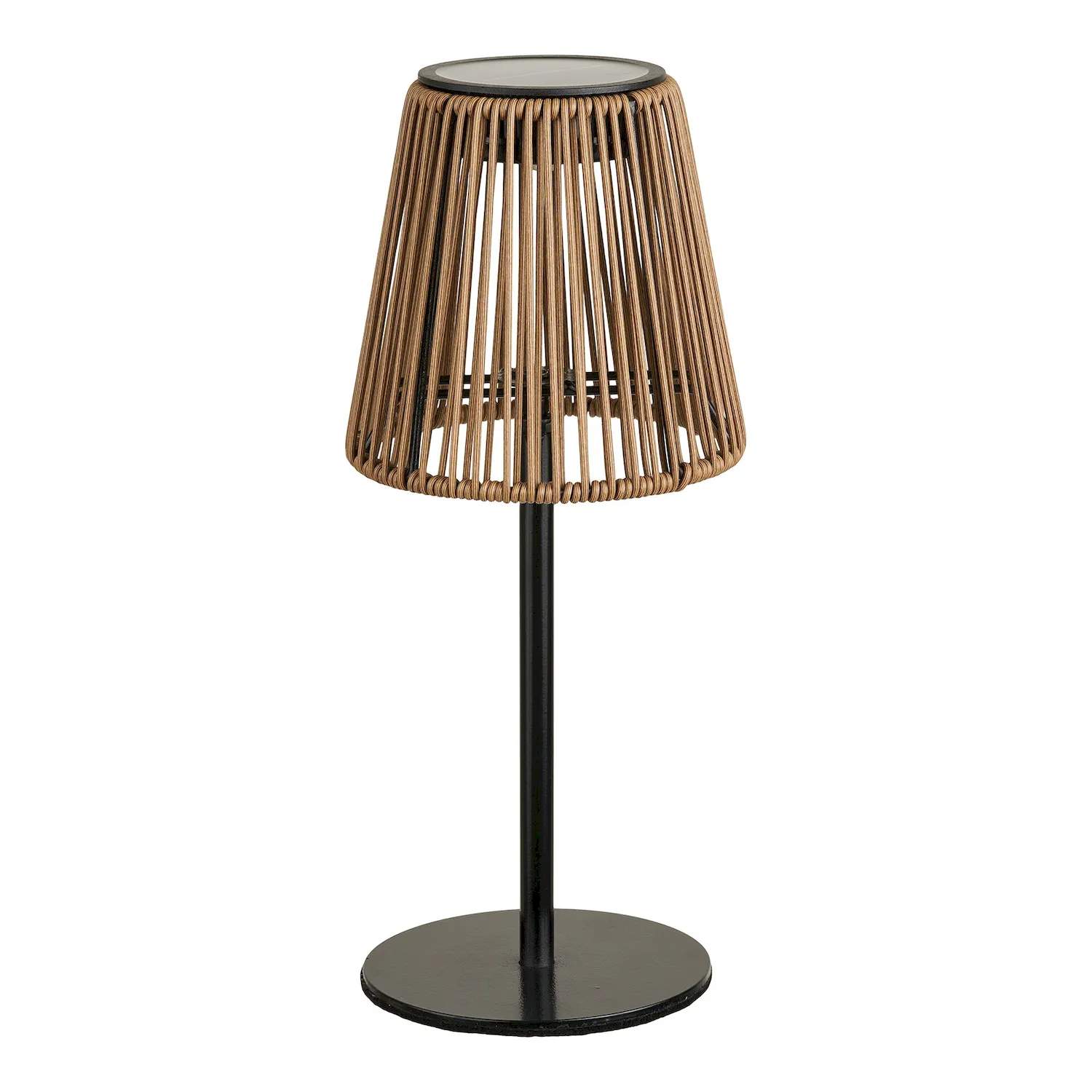 Lampa stołowa STAFFORD ładowalna z wbudowanym panelem słonecznym brązowo-czarna