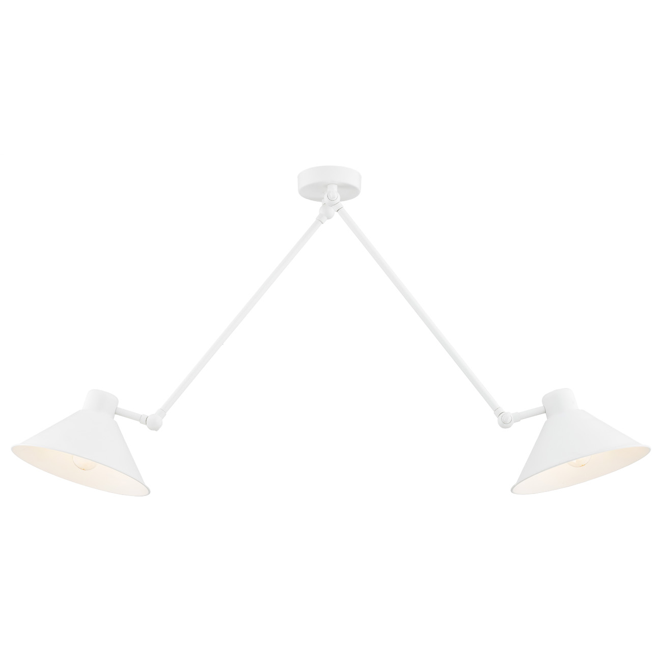 Lampa wisząca ALTEA metalowa biała regulowana x2