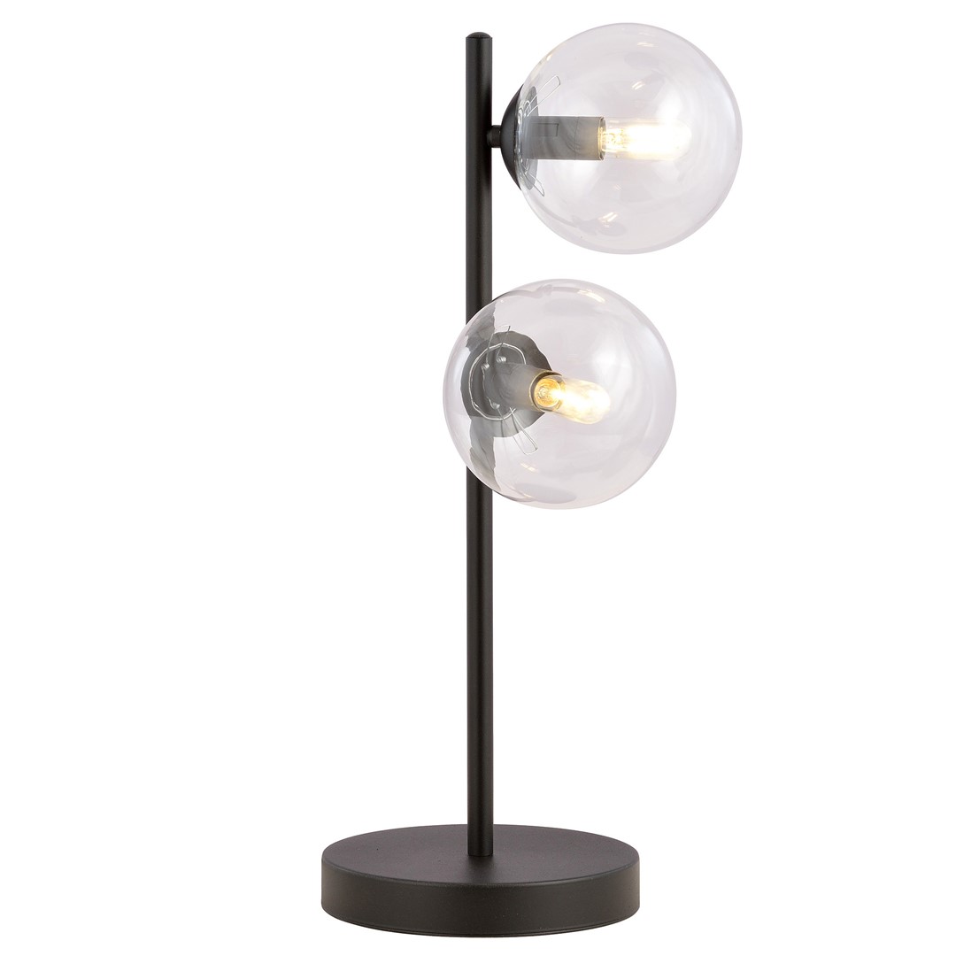 Lampka nocna ROSSI LN2 czarny transparentny