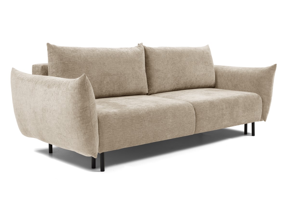 Sofa rozkładana z pojemnikiem ADEL 240 cm beżowa