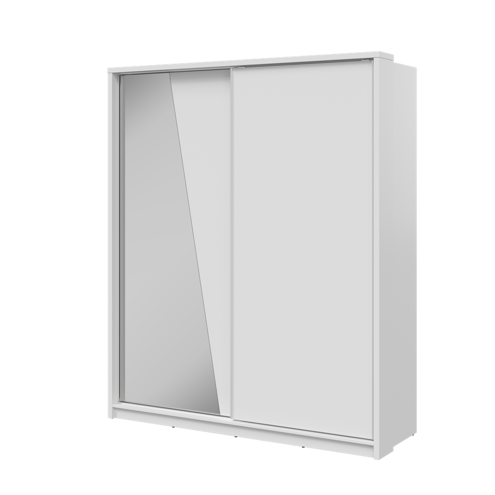 Szafa 2-drzwiowa z lustrem ARTI AR-25 180cm biała