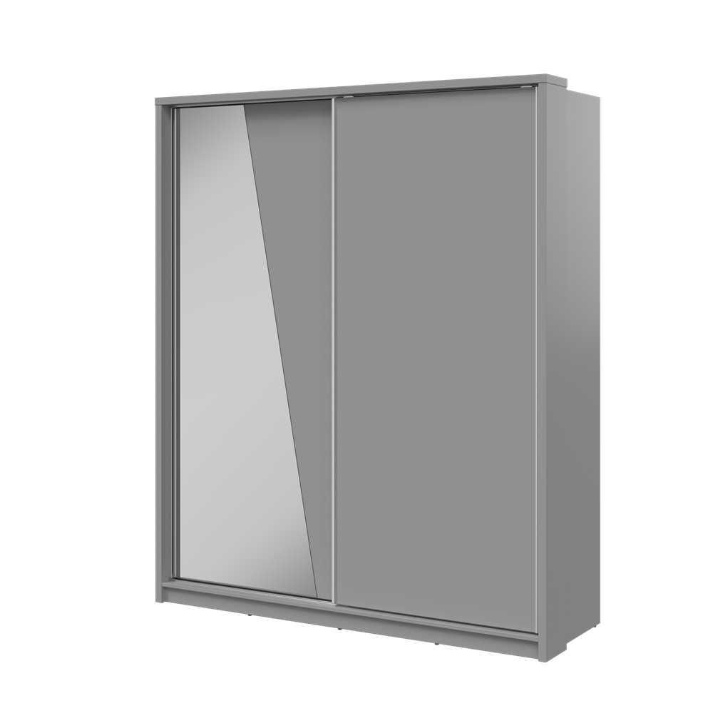 Szafa 2-drzwiowa z lustrem ARTI AR-25 180cm szara