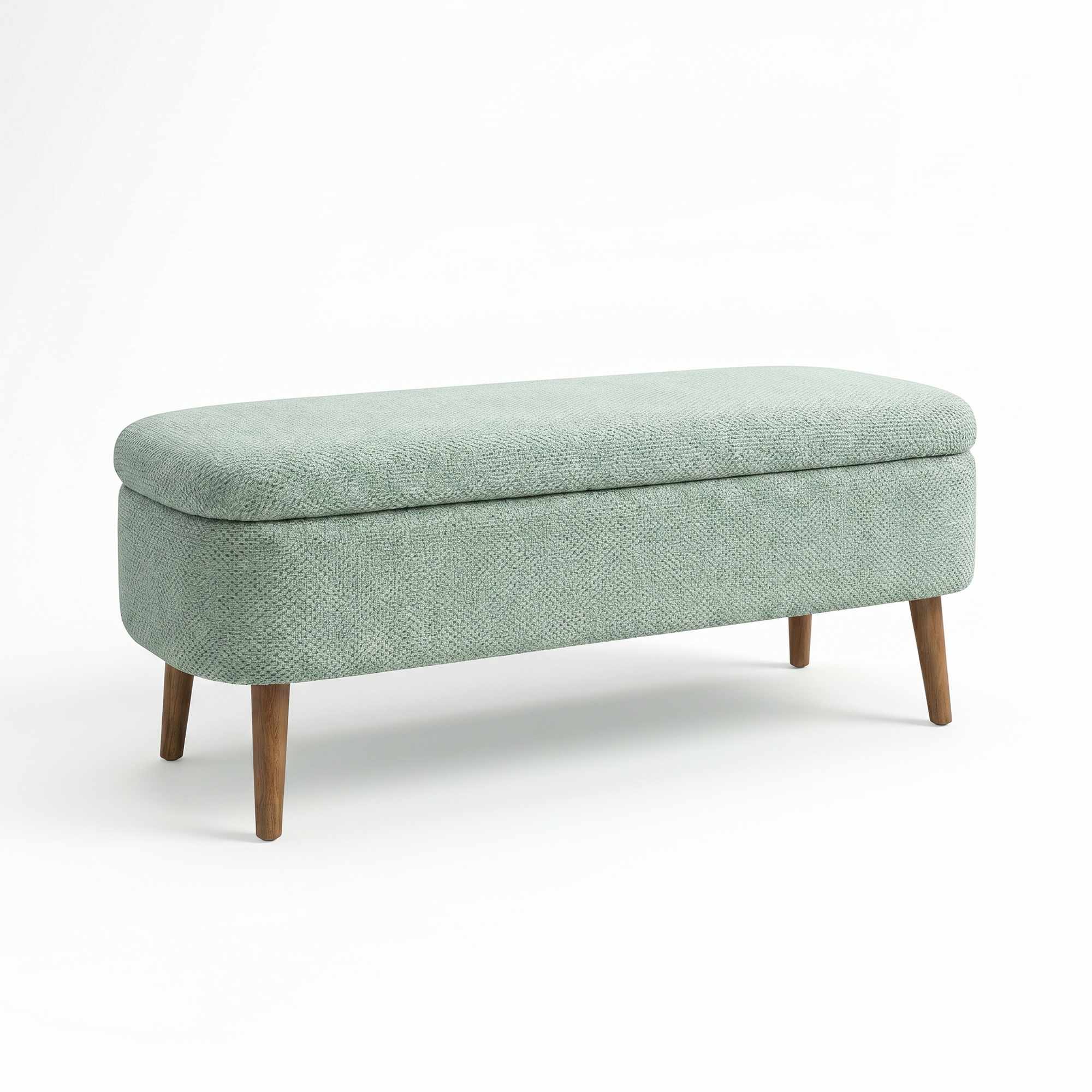 Pufa OSLO ze schowkiem 90 cm len zielona Pufa OSLO ze schowkiem 90 cm len zielona