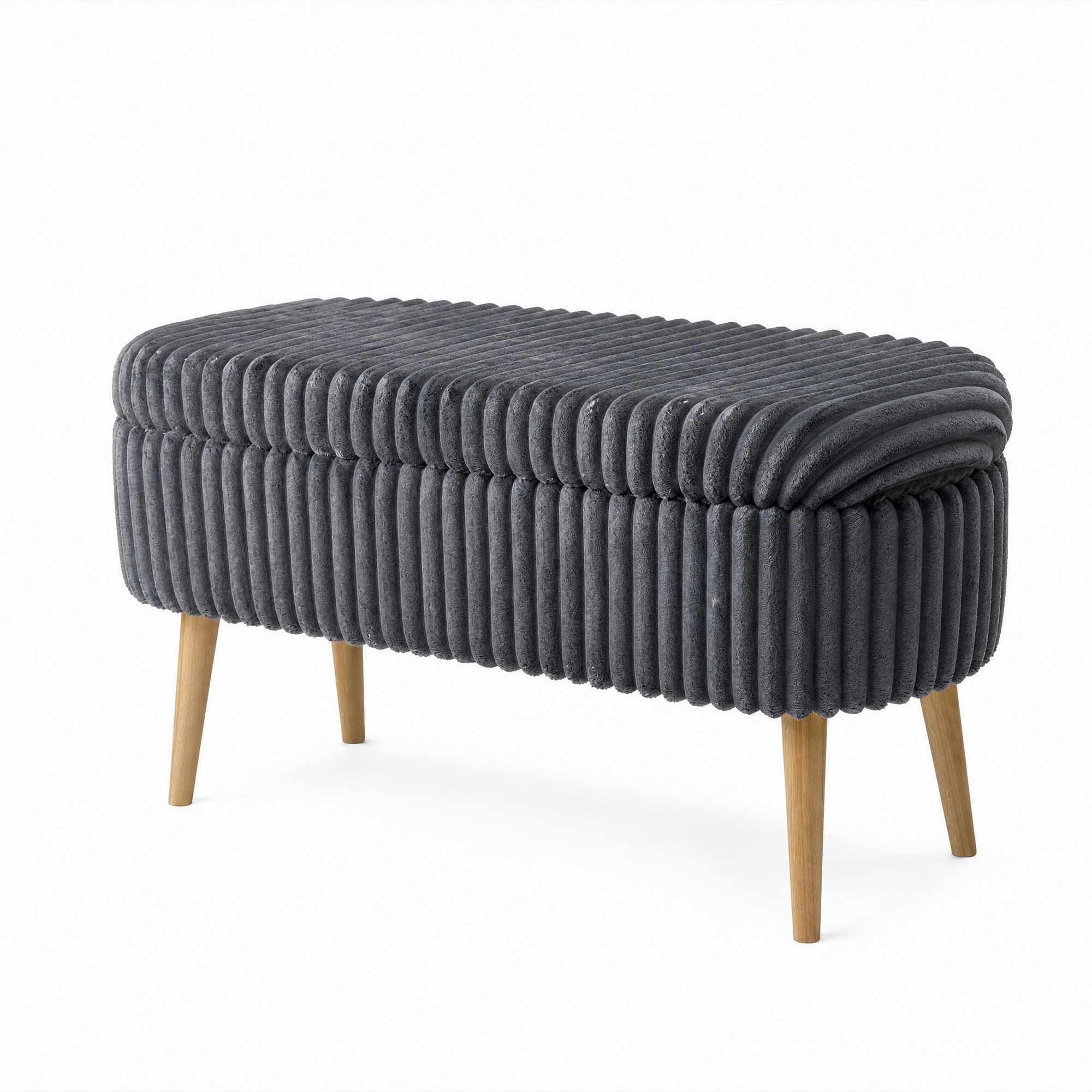 Pufa ze schowkiem OSLO LINEN Toscano antracyt