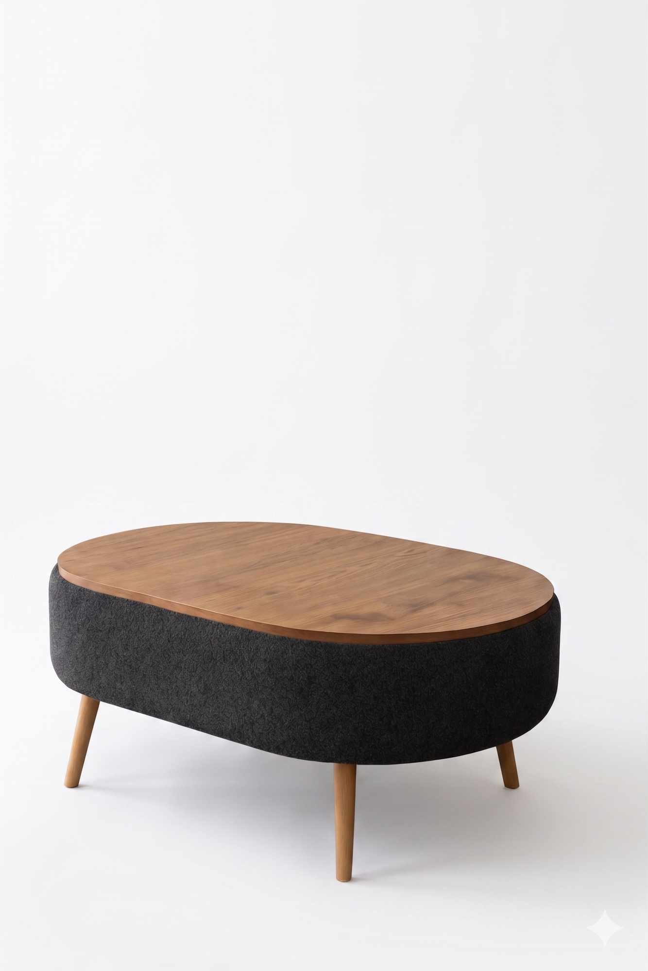 Stolik kawowy LUNO 90x60 cm antracytowy