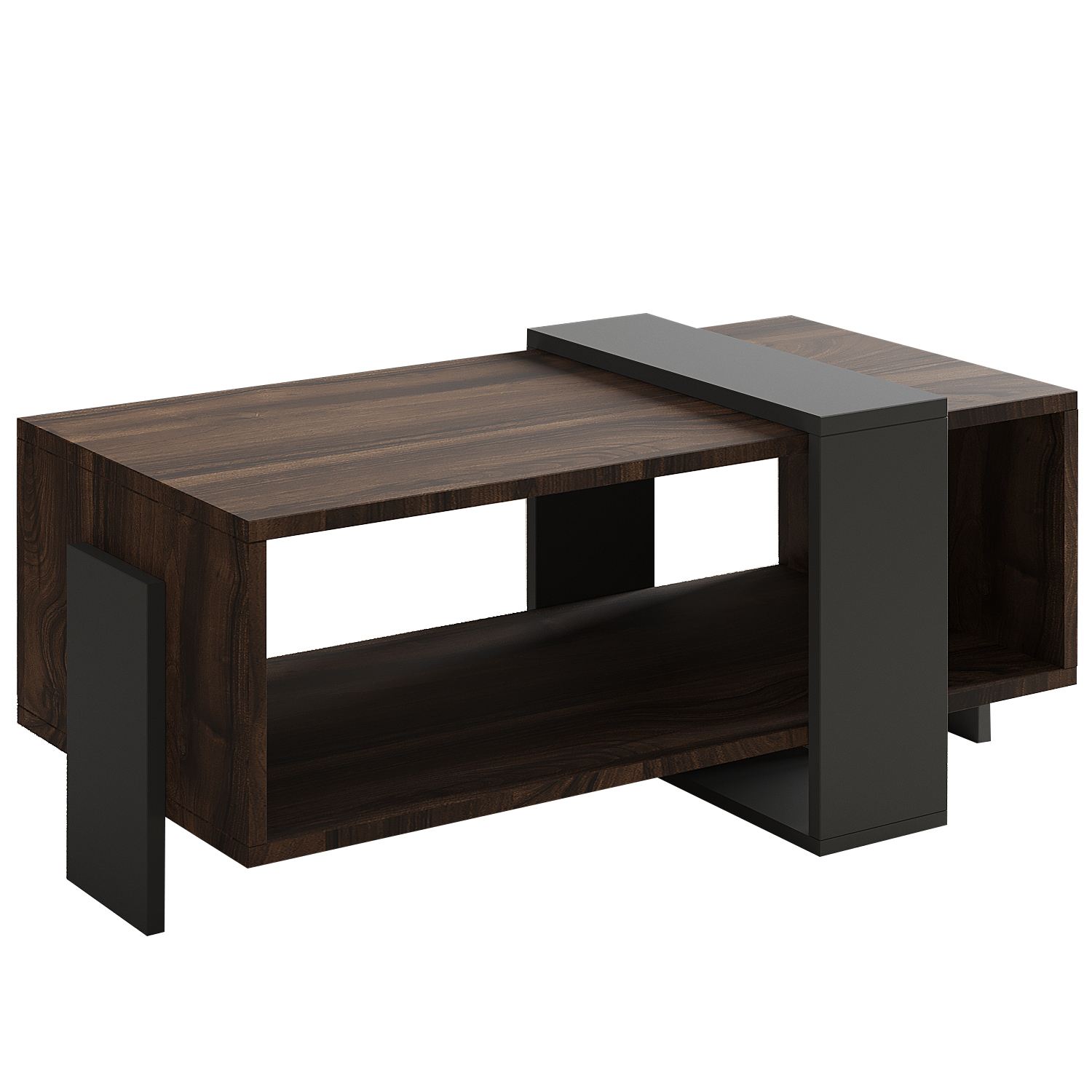 Stolik kawowy MELENI 90x50 cm orzech antracyt Stolik kawowy MELENI 90x50 cm orzech antracyt