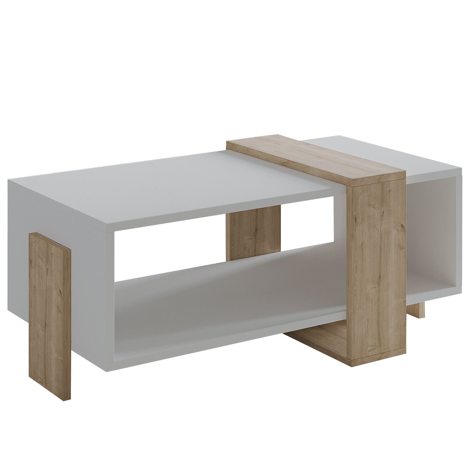 Stolik kawowy MELENI 90x50 cm biały dąb Sapphire Stolik kawowy MELENI 90x50 cm biały dąb Sapphire