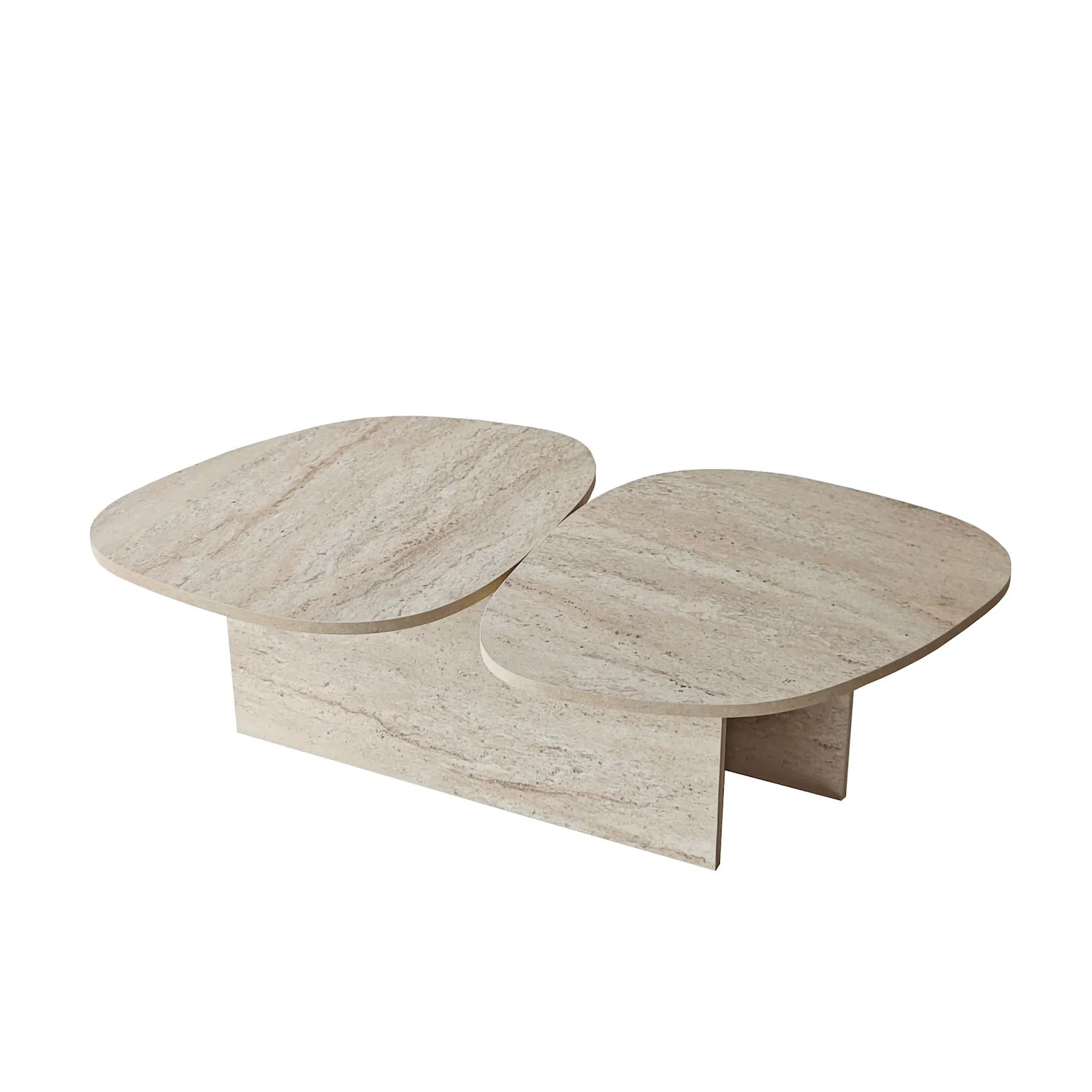 Stolik kawowy STONES 125 cm trawertynowy