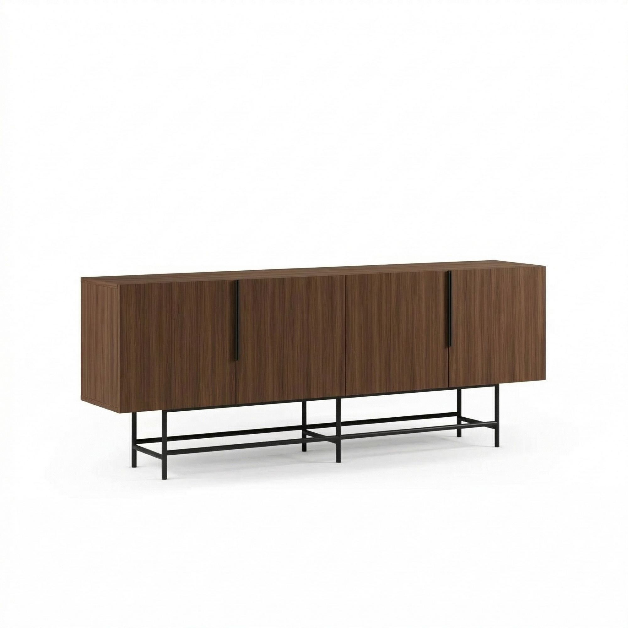 Konsola 4-drzwiowa ELDIA 200 cm orzech Milano czarna