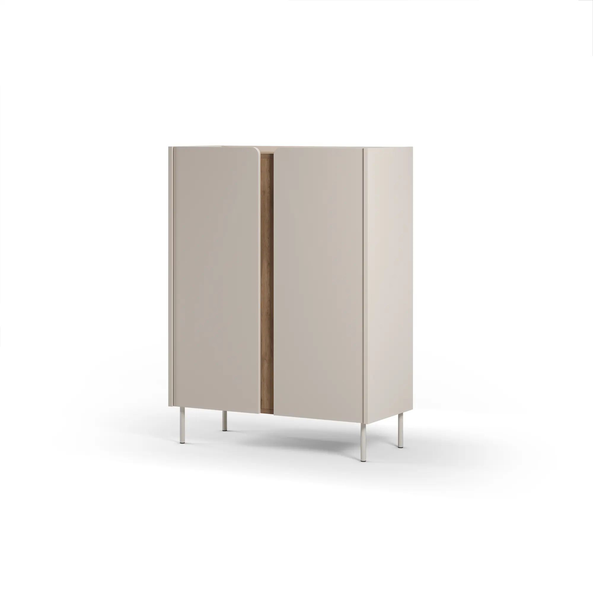 Komoda 2-drzwiowa LUCILE 90 cm piaskowy Dąb Sepet