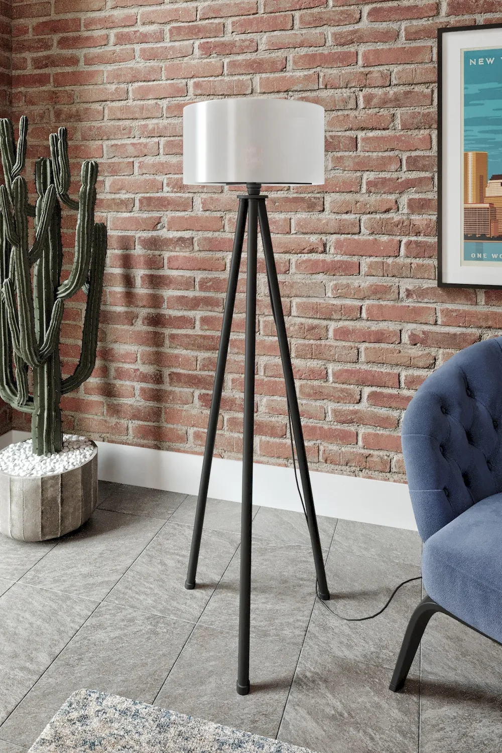 Lampa podłogowa KS-11101 kremowy czarny Lampa podłogowa KS-11101 kremowy czarny