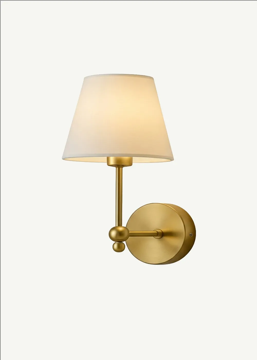 Lampa ścienna kinkiet BRZ-343417 kremowy złoty